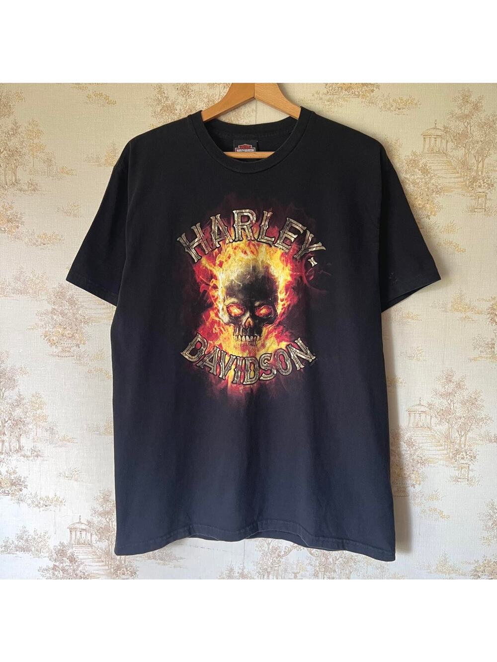 Harley-Davidson Flaming Skull Tee | Chuck's Bloomington IL | Size L